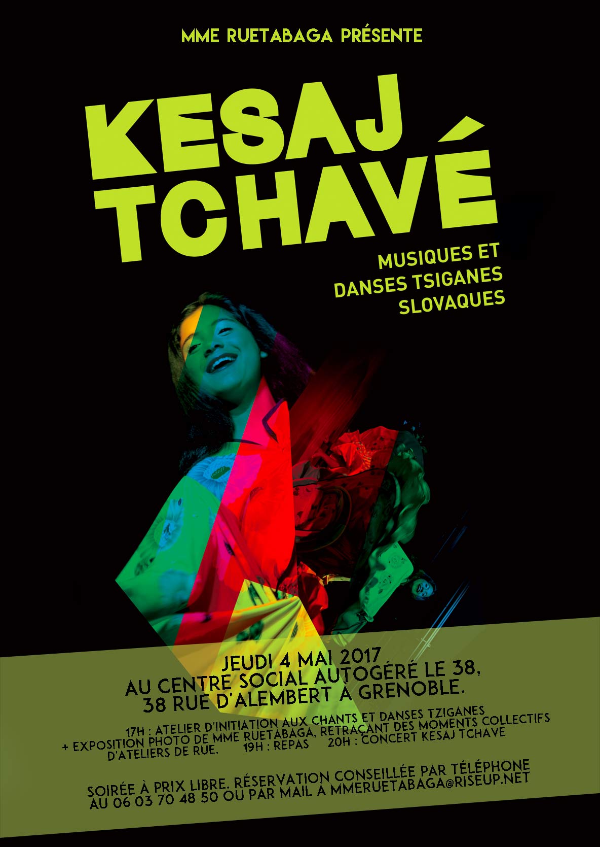 Spectacle des Kesaj Chave présenté par Mme Ruetabaga Le Tamis Grenoble